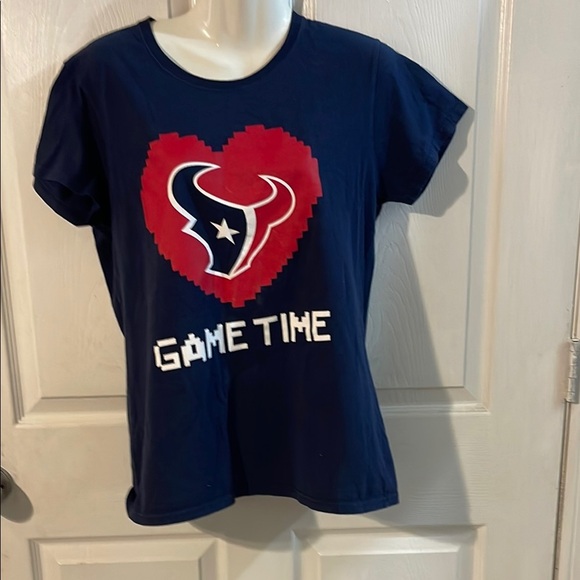 Navy Blue Game Time Tee with Red Heart Design - Picture 2 of 5